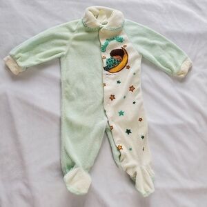 Vintage Baby Cabbage Patch Kids Terry Cotton Footies Sleeper Pajamas